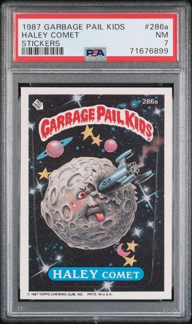 1987 GARBAGE PAIL KIDS STICKERS GPK HALEY COMET #286A PSA 7 