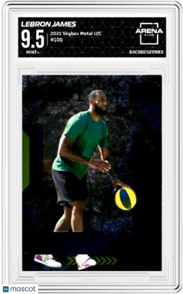 2021 Skybox Metal Universe Champions LeBron James #100 Arena Club 9.5