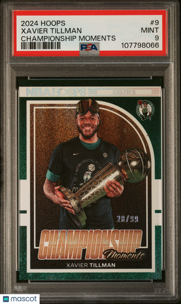 2024 Panini NBA Hoops Championship Moments Xavier Tillman #9 /99 PSA 9