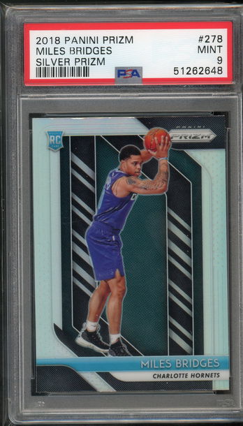 2018 Prizm Silver Miles Bridges PSA 9 