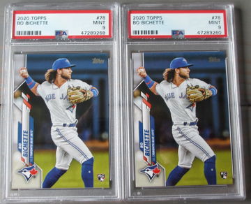 Bo Bichette RC Lot (2) 2020 Topps #78 PSA 9 Mint