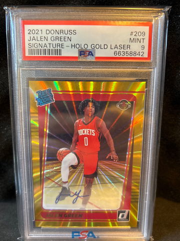 2021 Donruss Basketball Jalen Green Signature Gold laser 10/10 