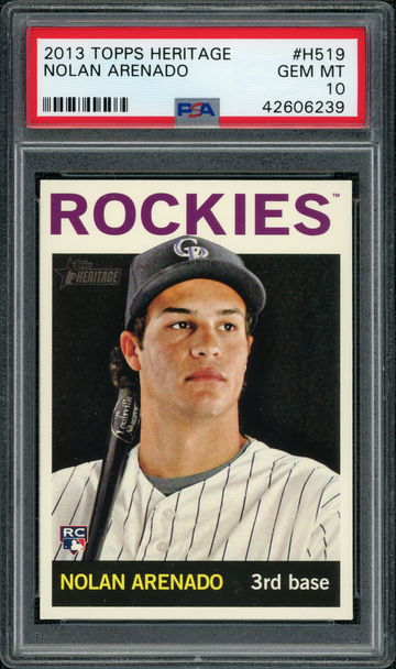 NOLAN ARENADO  - 2013  Topps Heritage  - PSA 10