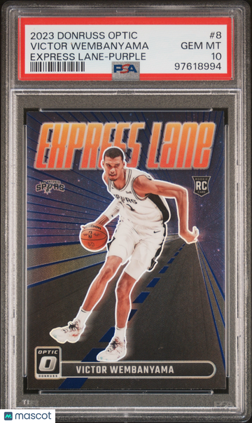 2023 Panini Donruss Optic Express Lane Victor Wembanyama #8 Express Lane-Purple PSA 10