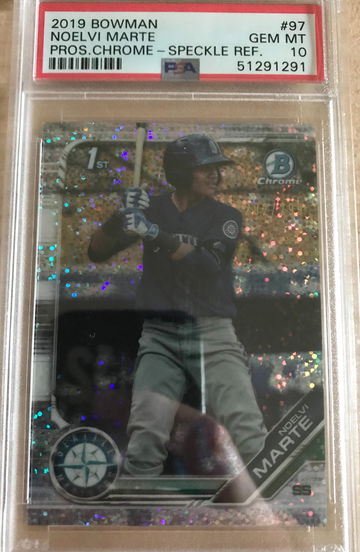 2019 bowman chrome speckle noelvi marte /299