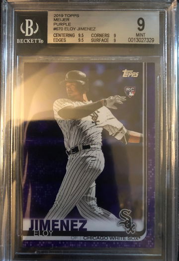 ELOY JIMENEZ 2019 TOPPS MEIJER PURPLE ROOKIE BGS 9 MINT RC
