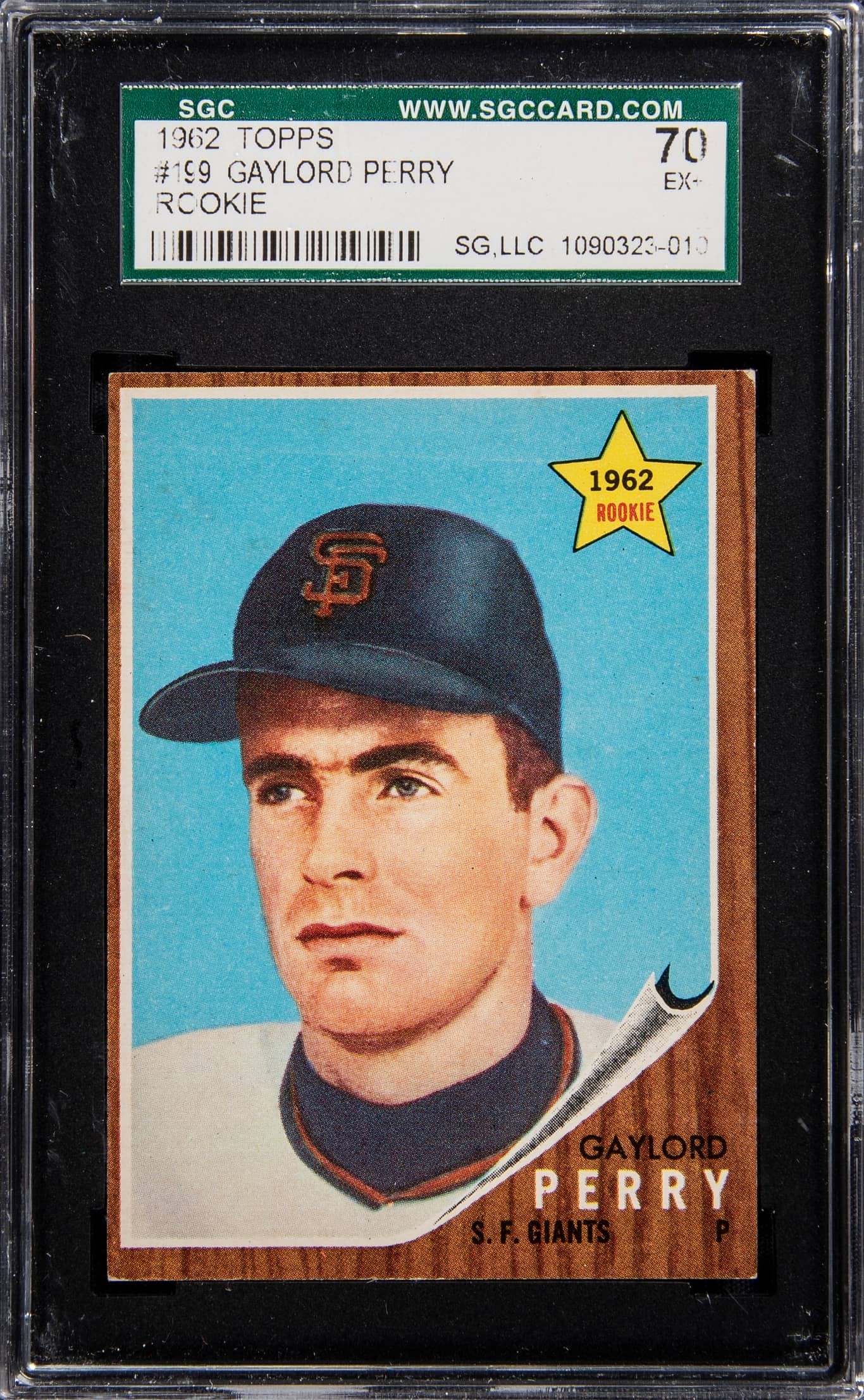 Gaylord Perry 1962 Topps #199 San Francisco Giants HOF Rookie RC SGC 5.5 EX