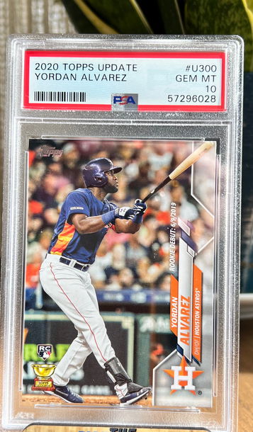 2020 Topps Update #U300 Yordan Alvarez RC Rookie Cup PSA 10 Gem Mint Gold Cup!