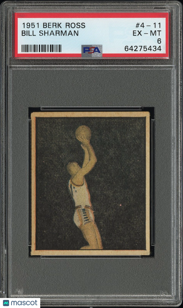 1951 Berk Ross Bill Sharman #4-11 PSA 6