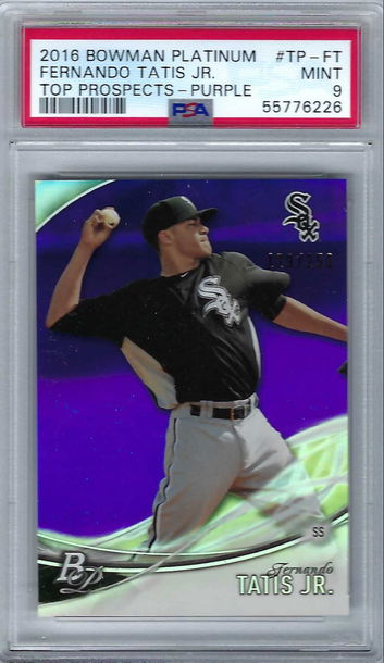 2016 Bowman Platinum Top Prospects Purple Fernando Tatis Jr RC #TP-FT *PSA 9* /250 San Diego Padres