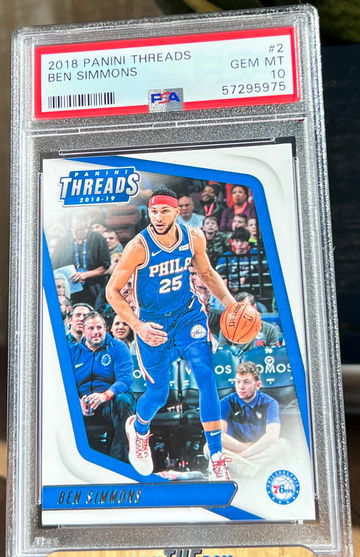 2018 Panini Threads Basketball Ben Simmons #2 PSA 10 GEM MINT Low Pop Nets 🔥📈
