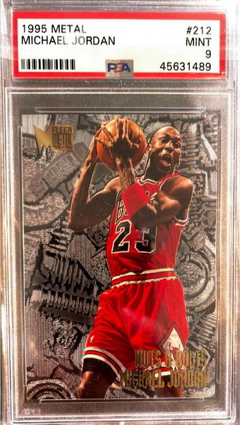1995 Fleer Metal Michael Jordan PSA 9 Mint #212