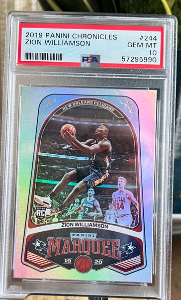 2019-20 Panini Chronicles Basketball Zion Williamson RC #244 PSA 10 GEM MINT ROY