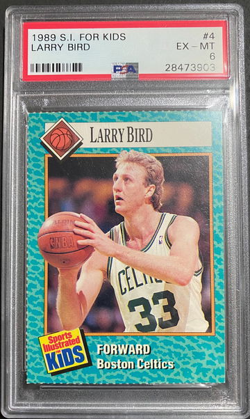 1989 Sports Illustrated For Kids # 4 Larry Bird PSA 6