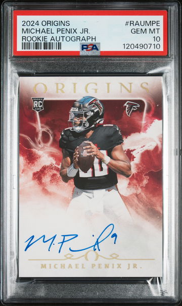 2024 Panini Origins Rookie Autograph Michael Penix Jr. #RAUMPE PSA 10