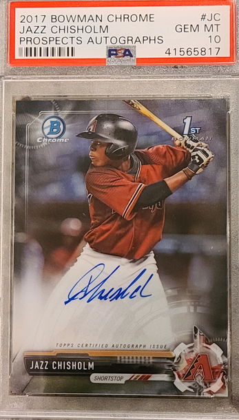 2017 Jazz Chisholm Bowman Chrome PSA 10