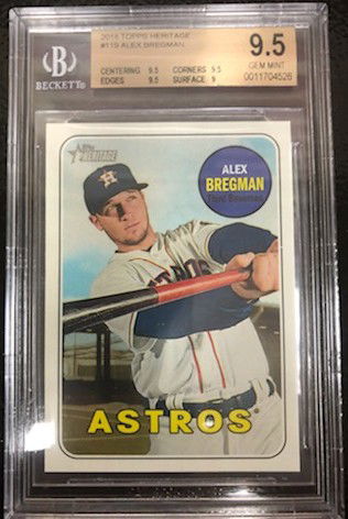 2018 Topps Heritage Alex Bregman #119 BGS 9.5
