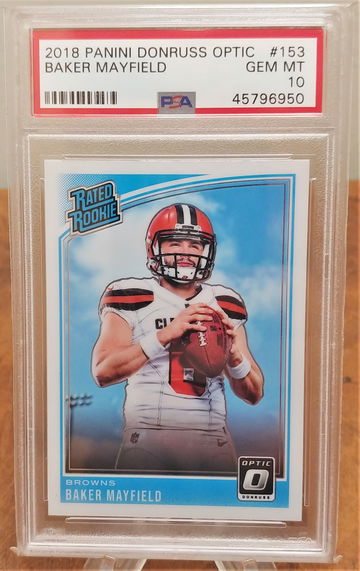 2018 Optic Baker Mayfield PSA 10 RC Rookie
