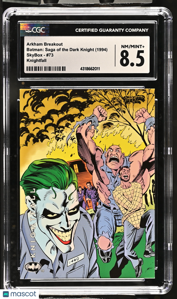1994 SkyBox Batman: Saga of the Dark Knight Arkham Breakout #73 Knightfall CGC 8.5