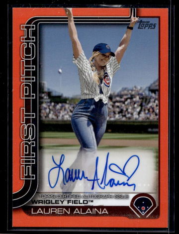 2025 Topps Series One First Pitch Lauren Alaina #FPA-LA Auto /25