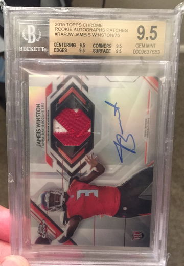 Jameis Winston 2015 Topps Chrome RPA BGS 9.5 10 Auto