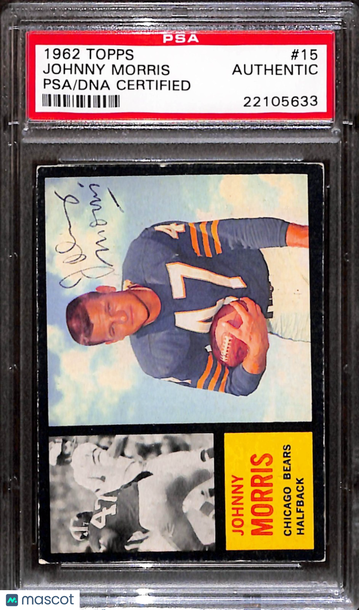 1962 Topps Johnny Morris #15 [Base] Base Set PSA A