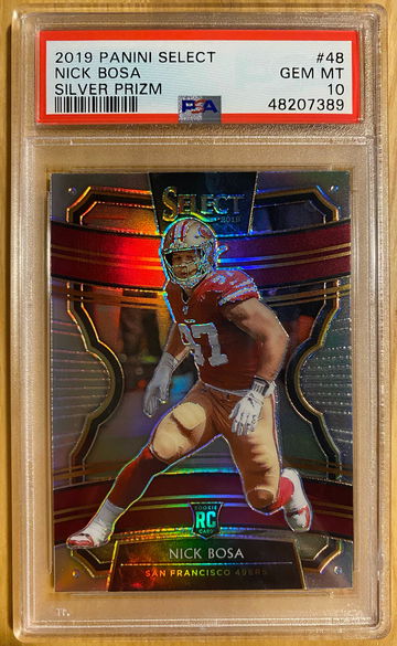 2019 Panini Select Nick Bosa Silver prizm PSA 10