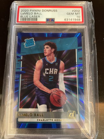 2020 Donruss LaMelo Ball Blue Laser Psa 10 