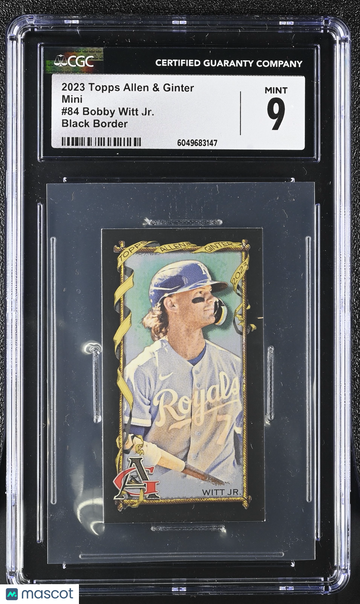 2023 Topps Allen & Ginter Bobby Witt Jr. #84 Black Border Mini CGC 9