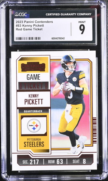 2023 PANINI KENNY PICKETT RED GAME TICKET #83 Rookie RC CGC 9