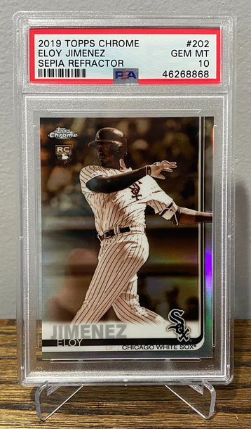 2019 Topps Chrome Eloy Jimenez Sepia Refractor PSA 10
