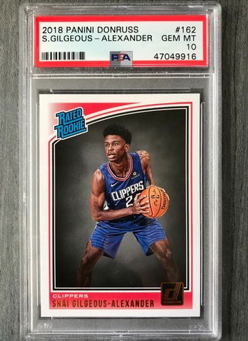 2018 Shai Gilgeous Alexander rookie donruss psa 10