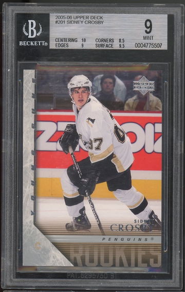 2005 Upper Deck Young Guns Sidney Crosby BGS 9