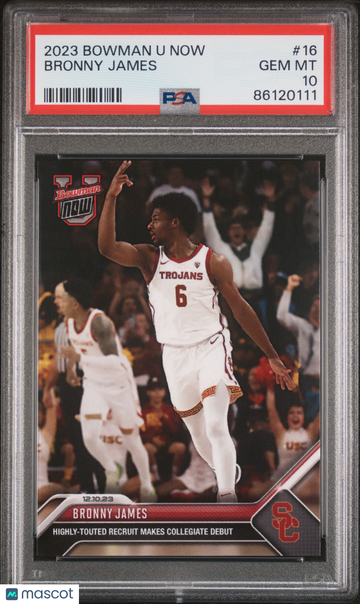 2023 Bowman U Now Bronny James #16 PSA 10