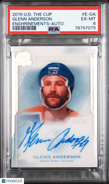 2015 Upper Deck The Cup Enshrinements Glenn Anderson #E-GA Autograph PSA 6