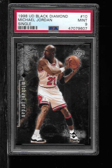 1998 UPPER DECK BLACK DIAMOND MICHAEL JORDAN #10 SINGLE PSA 9