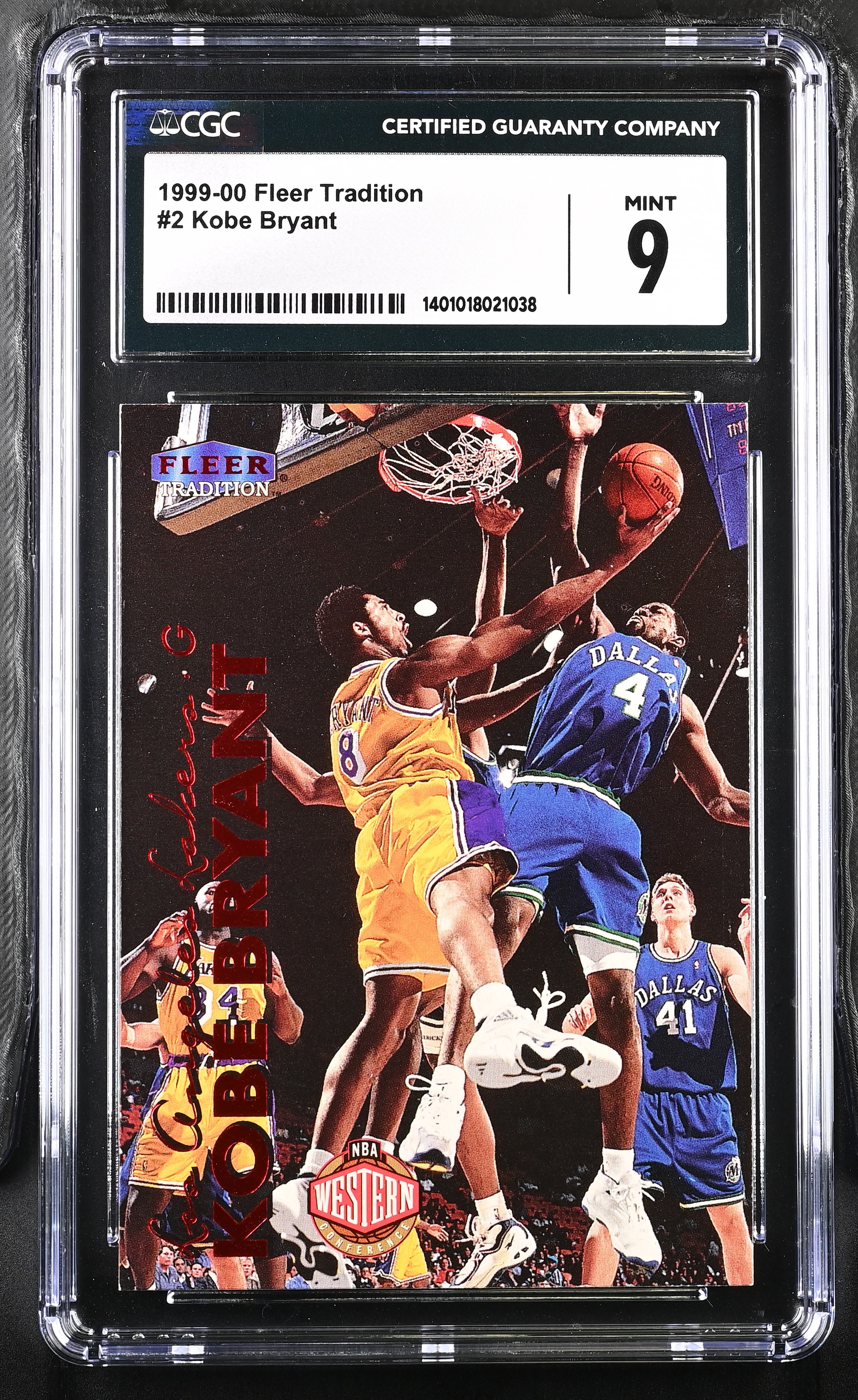 1999 Fleer Tradition Kobe Bryant #2 CGC 9