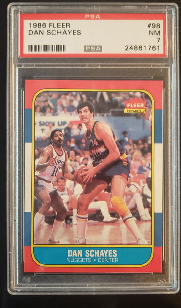 1986-87 FLEER DAN SCHAYES #98 PSA 7