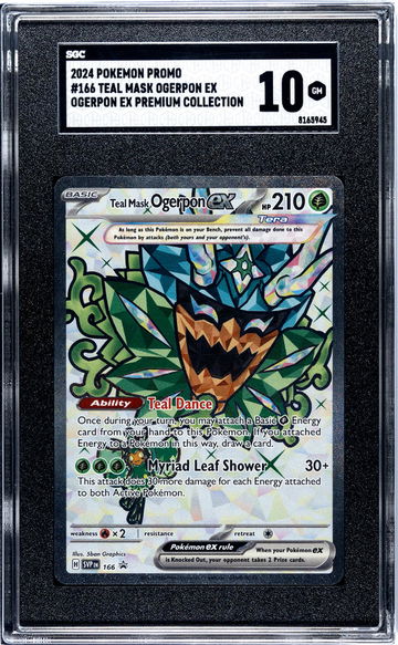 2024 Pokemon EX #166 Teal Mask Ogrepon EX Ogrepon EX Premium Collection SGC 10