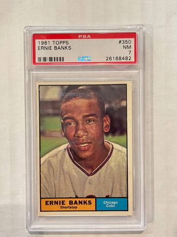 1961 Topps Ernie Banks PSA 7