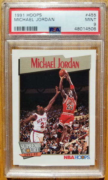 1991 Hoops #455 Michael Jordan PSA 9 MINT
