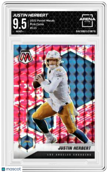 2021 Panini Mosaic Justin Herbert #111 Arena Club 9.5