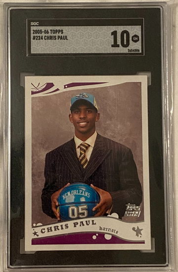 2005-06 Chris Paul Topps Rookie Card RC #224 New Orleans Hornets SGC 10 Gem Mint