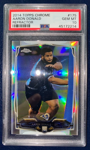 Aaron Donald 2014 Topps Chrome Rookie Refractor #175 PSA 10