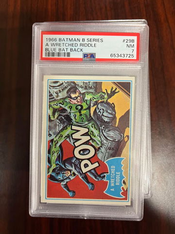 1966 Batman B Series Blue Back 29b PSA 7