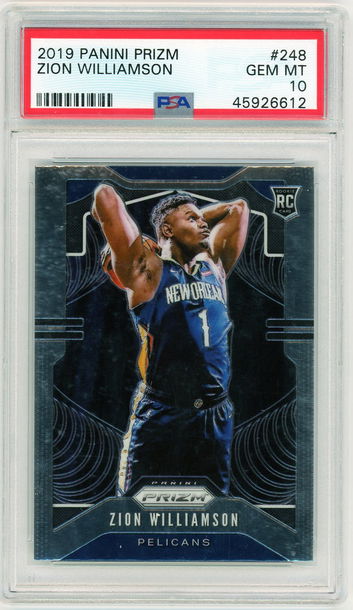 2019 Panini Prizm Zion Williamson #248 RC PSA 10
