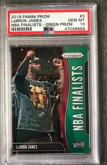 2019 lebron james finalists green Prizm psa 10