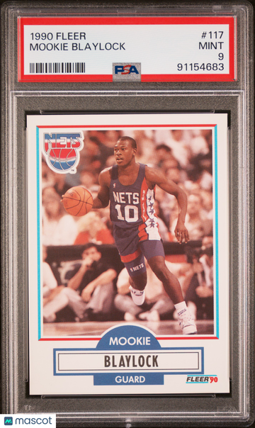 1990 Fleer Mookie Blaylock #117 PSA 9
