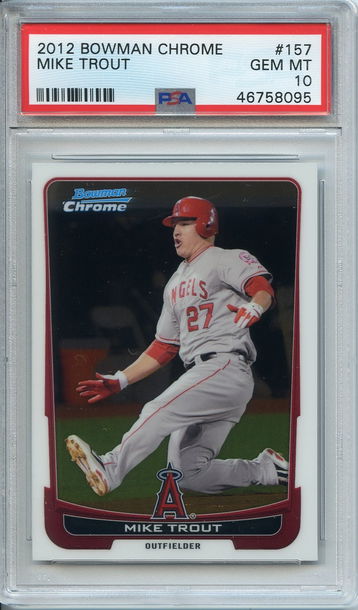 Mike Trout 2012 Bowman Chrome PSA 10