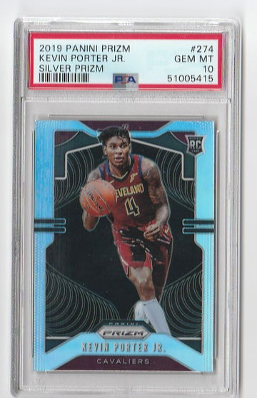 PSA 10 GEM MINT 2019 PANINI PRIZM SILVER PRIZM KEVIN PORTER JR